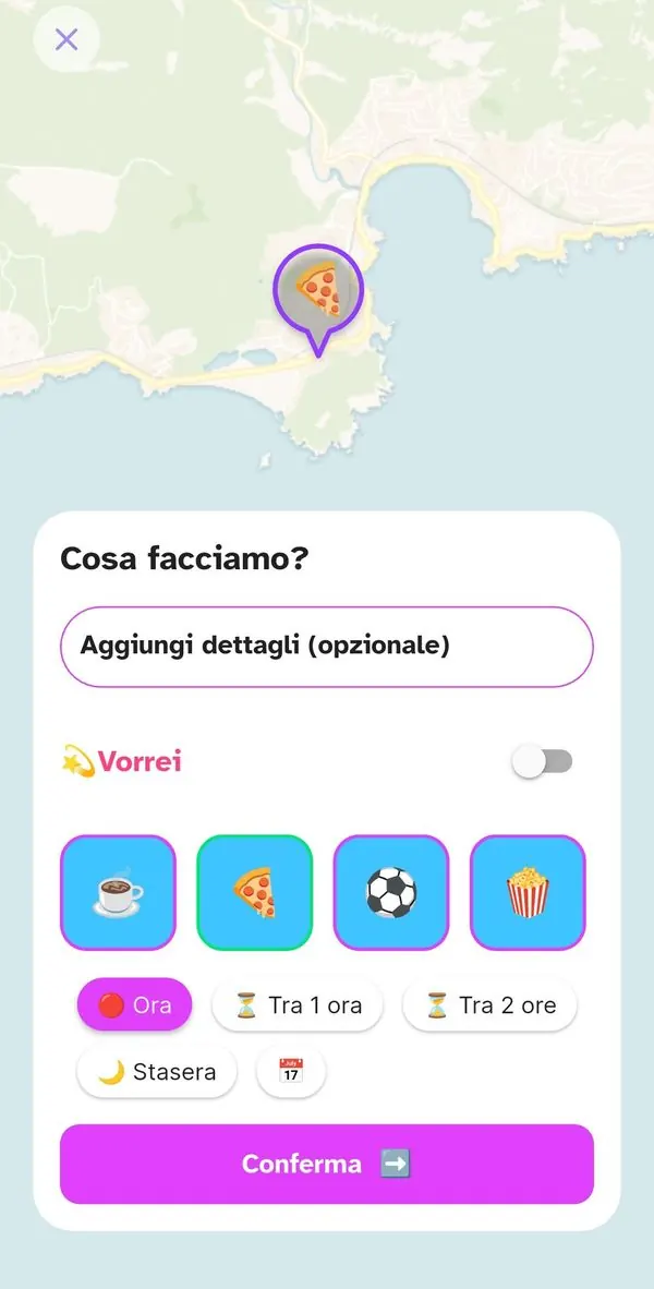 Calendario per programmare l'evento