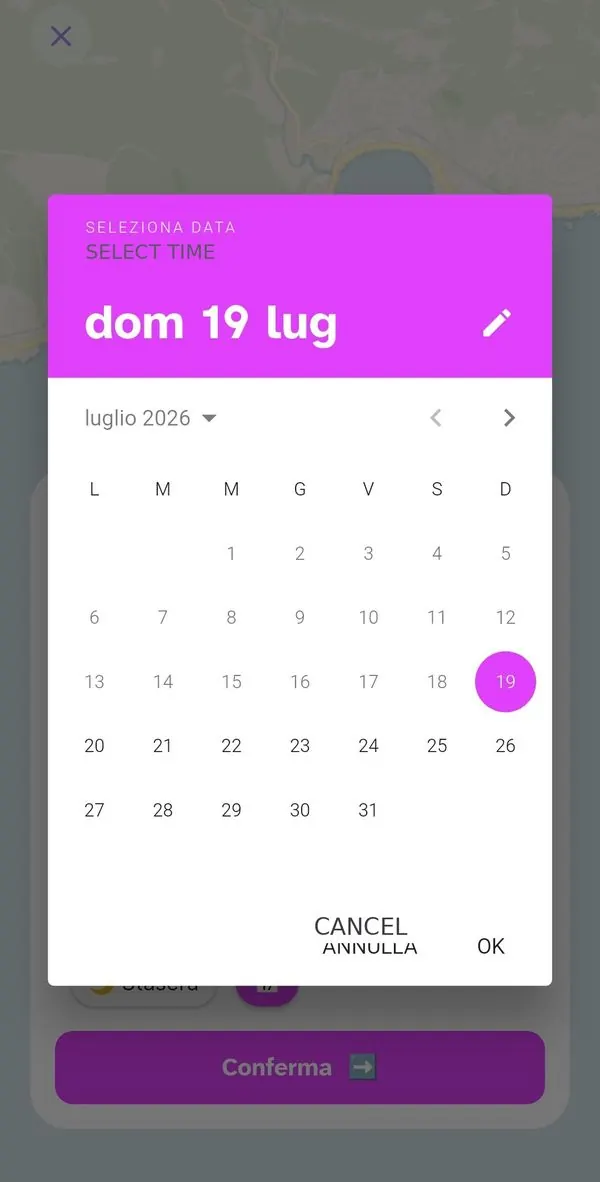 Event time picker