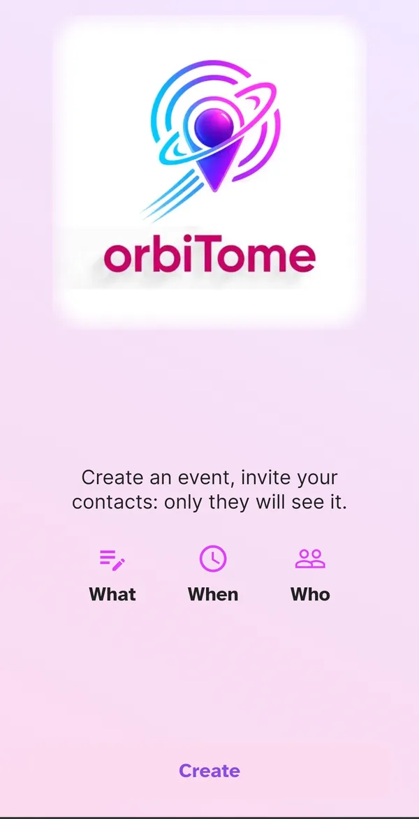 Introduction screen with the three steps What, When, Who