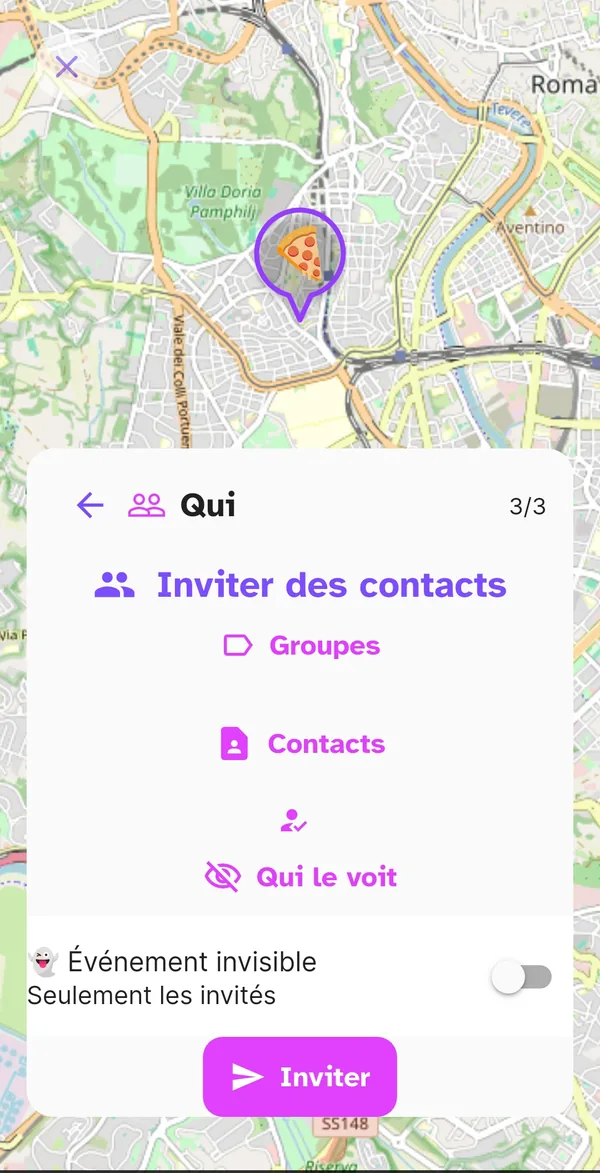 Troisième étape de la création : Qui, avec les invitations